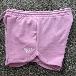 Reebok Pink Athletic Shorts with Curved Hem